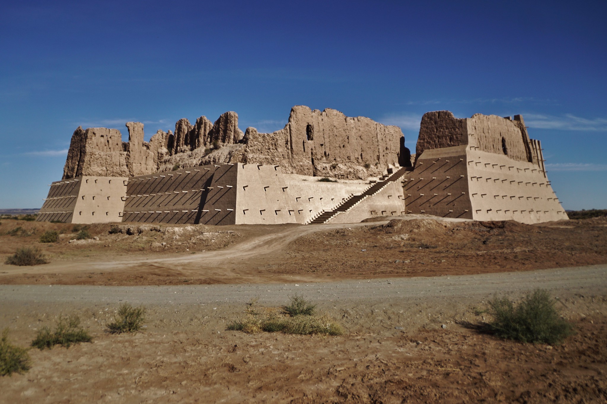 Kyzylkala fortress restored view